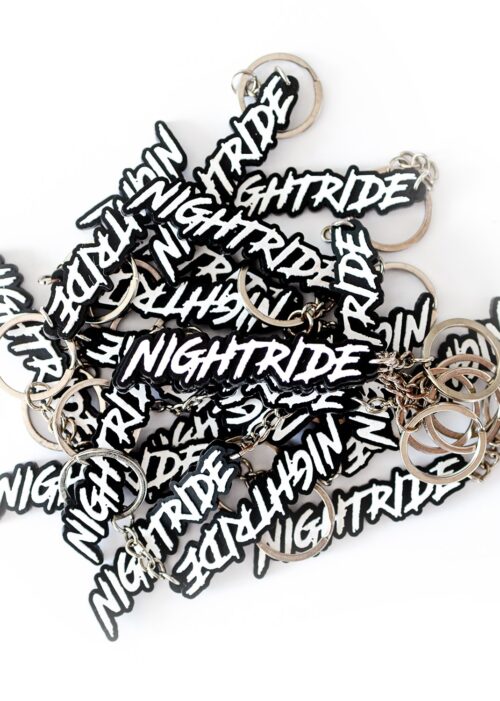 Nightride Silicone Keychain